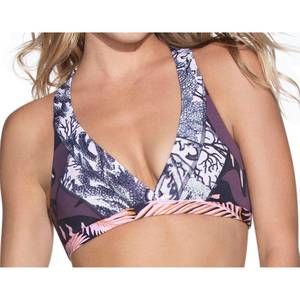 NEW MAAJI reversible x-back halter bikini top in maa hot springs